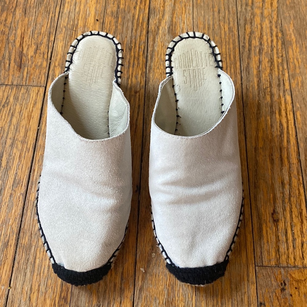 Charlotte Stone Suede Espadrille Mule